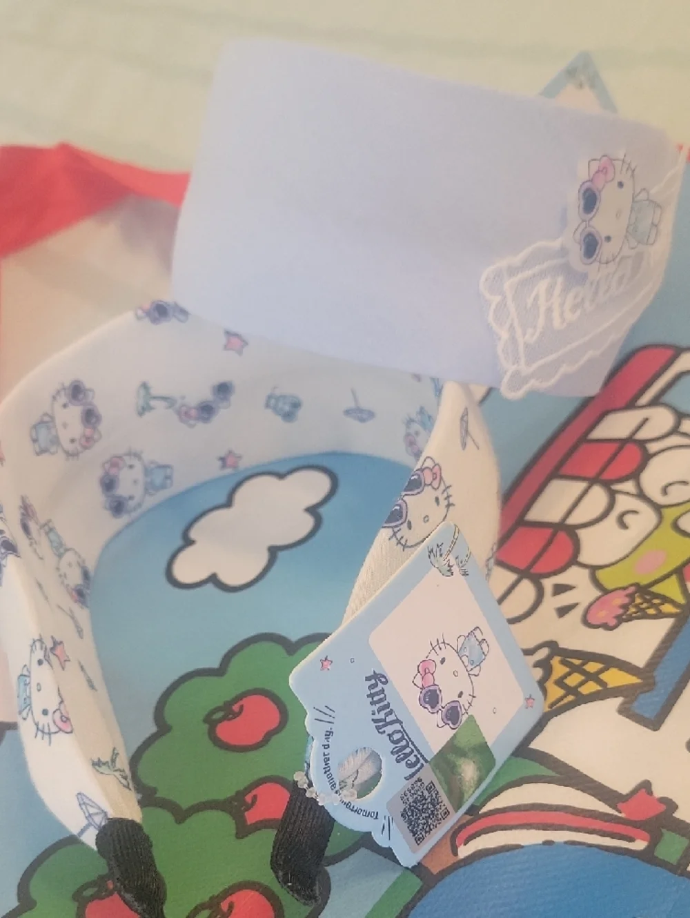 BUNDLE of Sanrio HELLO KITTY Ice Cream Tote 2 Headbands CREME SHOP Lip Balm NWT